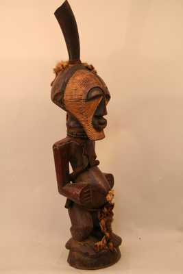 Songye ( Statue fétiche), d`afrique : Rép.démoncratique du Congo., statuette Songye ( Statue fétiche), masque ancien africain Songye ( Statue fétiche), art du Rép.démoncratique du Congo. - Art Africain, collection privées Belgique. Statue africaine de la tribu des Songye ( Statue fétiche), provenant du Rép.démoncratique du Congo., 1315/5196.Belle statue d